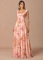 Hazel {color} Maxi Dress sp_abstract_bouquet_floral_#111401