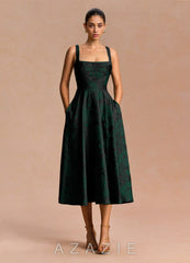 Azara {color} Midi Dress sp_emerald_black_#eb134985