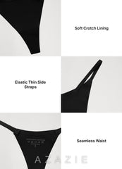 T-Back Barely-There Seamless Thongs (3pics) black