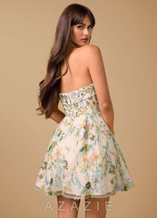 Evangeline {color} Mini Dress sp_blush_pink_multi_#bm134766