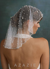 Pearl Mesh Mini Blusher Veil diamond_white
