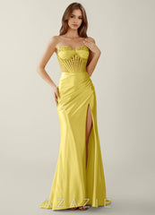 Willa Lemon Sorbet Sweetheart Neckline Corset Mermaid Prom Dress lemon_sorbet