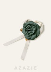 Matching Color Matte Satin Wrist Corsage