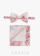 Matte Satin Bow Tie and Pocket Square Set