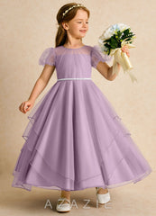 Azazie Duckie Wisteria Ball-Gown Pleated Tulle Dress