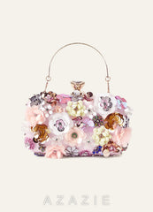 Sequin Flower Embellished Clutch