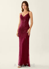 Magnolia Burgundy Sequins Mermaid Maxi Dress burgundy