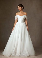 Azazie Adalyn Diamond White Ball-Gown Tulle Dress diamond_white