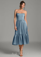 Azazie Delphina Dusty Blue A-Line Corset Stretch Satin Convertible Dress dusty_blue