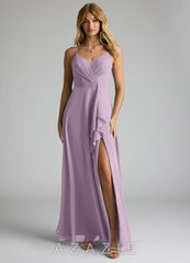 Azazie Akita Wisteria A-Line Chiffon Dress