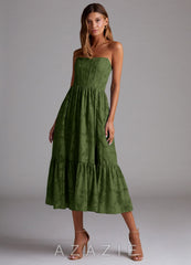 Delphina {color} Lace-up Back Midi Dress