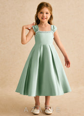 Azazie Yosemite Agave Ball-Gown Sweetheart Neckline Matte Satin Dress
