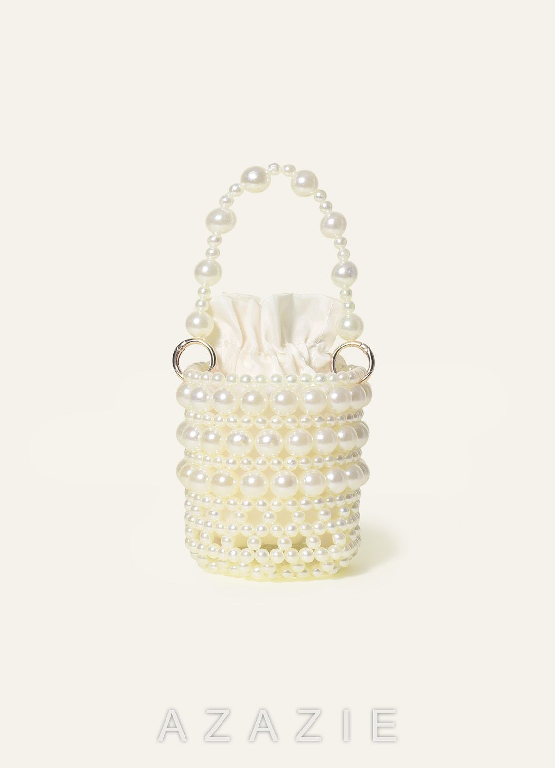 Pearl Bucket Bag with Dual Detachable Straps