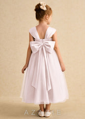 Azazie Chickadee Blushing Pink Ball-Gown Sweetheart Neckline Matte Satin Dress blushing_pink