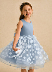 Azazie Billie Dusty Blue Ball-Gown Pleated Matte Satin Dress dusty_blue