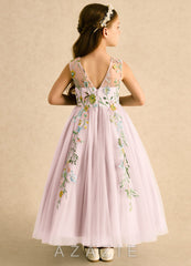 Azazie Tylie Blushing Pink Ball-Gown Pleated Tulle Dress blushing_pink