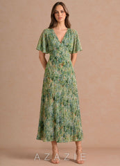 Fleurine {color} Maxi Dress sp_green_floral_#gf134901