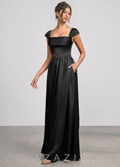 Odette {color} Luminous Satin Maxi Dress black