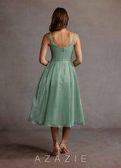Stefanie {color} Pleated Midi Dress sage_#se134286