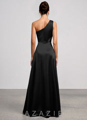 Eulalie {color} Luminous Satin Maxi Dress black