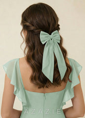 Matching Color Chiffon Bow Hair Clip