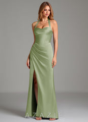 Azazie Serenity Dusty Sage Mermaid Sweetheart Neckline Stretch Satin Dress dusty_sage