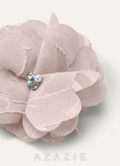 Four-Piece Matching Color Floral Burnout Hair Clip Set