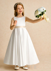 Azazie Cherry Ivory Champagne Ball-Gown Pleated Matte Satin Dress ivory/champagne
