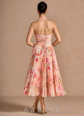 Idunn {color} Midi Dress sp_abstract_bouquet_floral_#111401