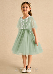 Azazie Mollie Dusty Sage A-Line Lace Tulle Dress dusty_sage