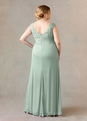 Azazie Edelin Agave A-Line Sweetheart Neckline Pleated Mesh Dress agave