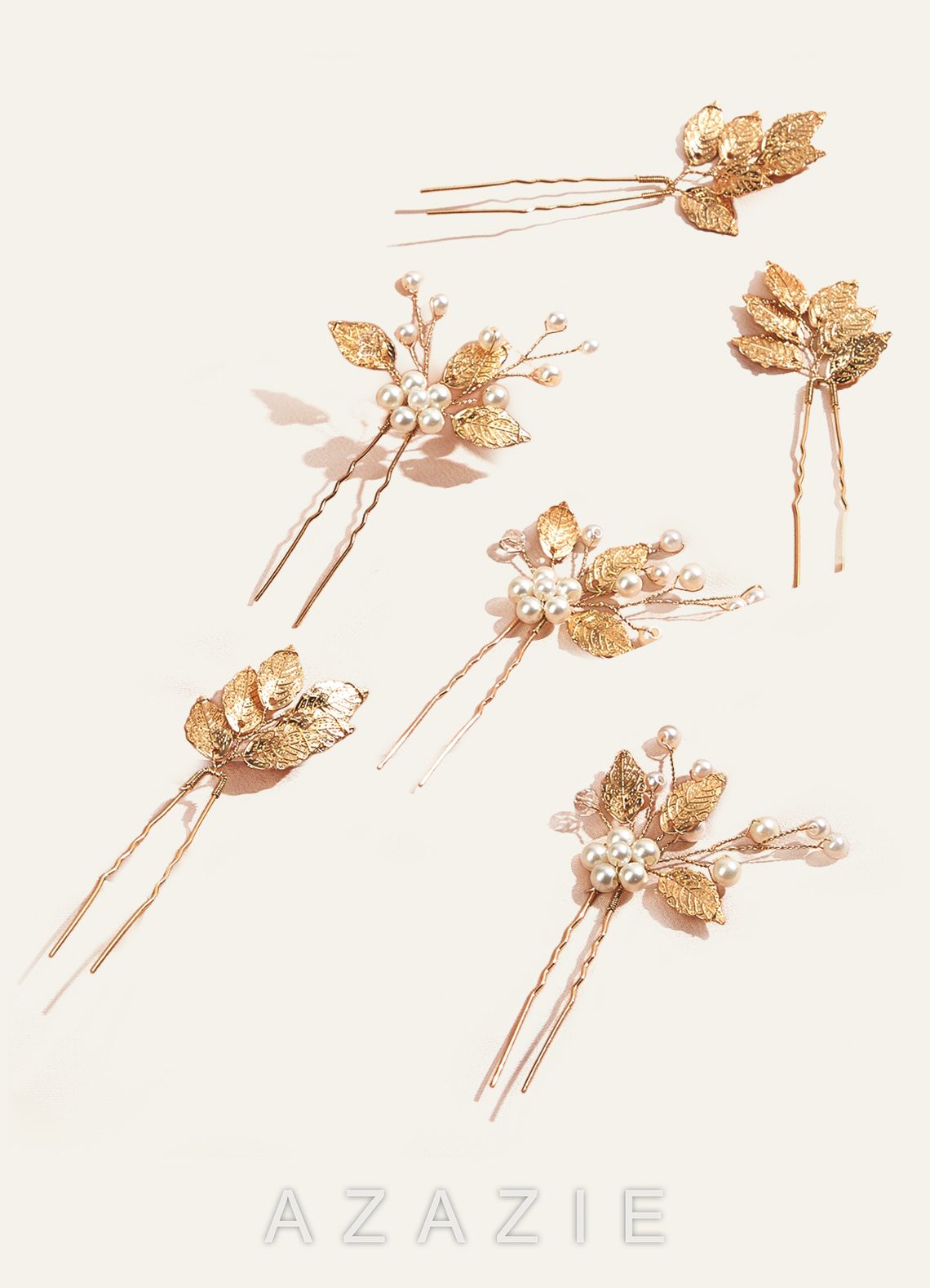 Alloy Leaves U-Shaped Hairpins