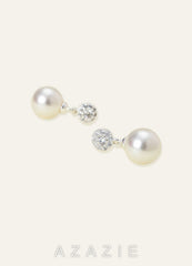 CZ Pearl Drop Earrings