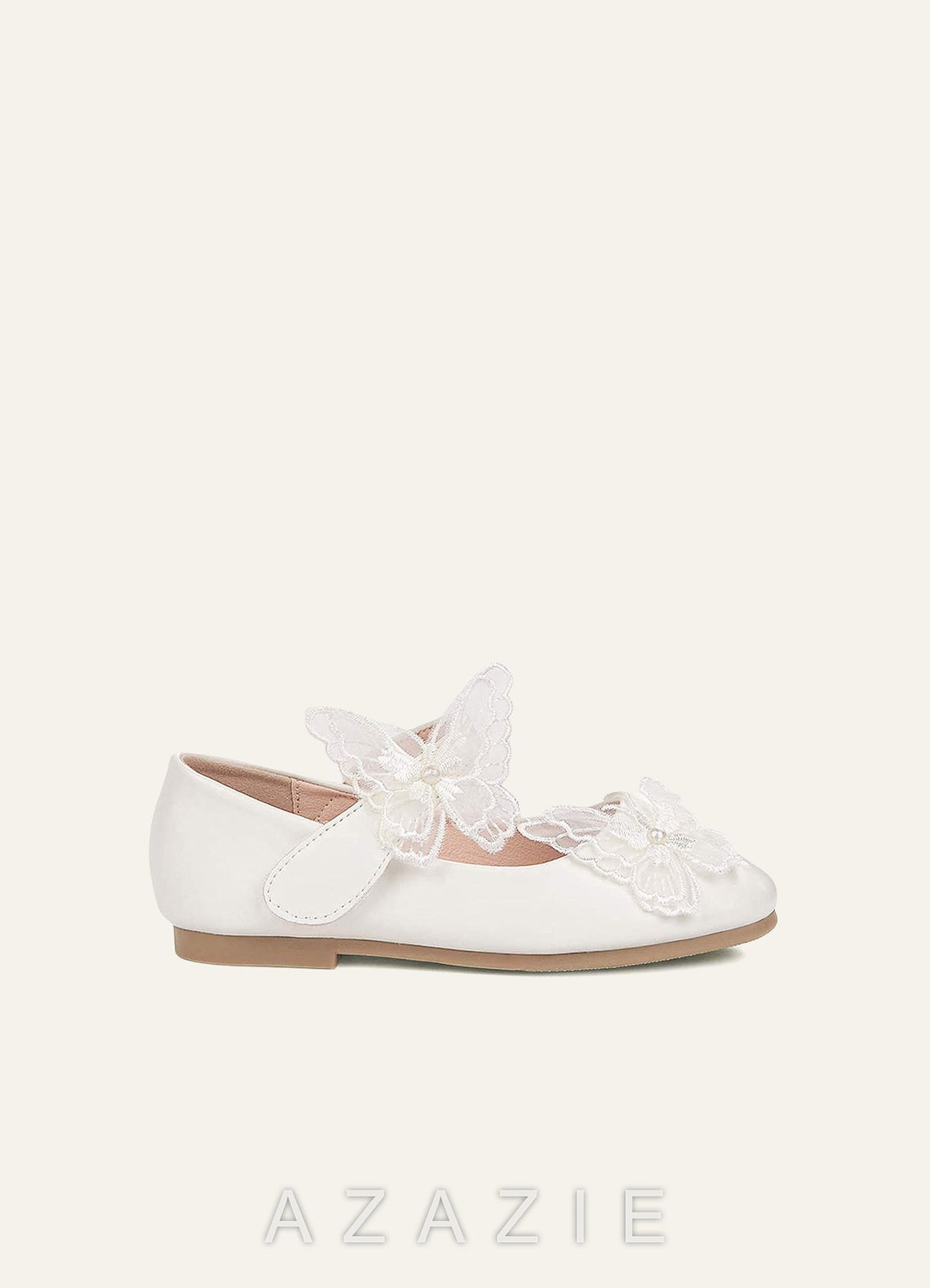 Butterfly And Pearl Girl's Flat Shoes