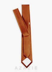 Metallic Satin Wide Tie auburn