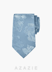 Tonal Floral Modern Tie dusty_blue
