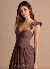 Denisse {color} Midi Dress mocha_coco_#134126