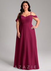 Azazie Marley Burgundy A-Line Off the Shoulder Chiffon Convertible Dress burgundy