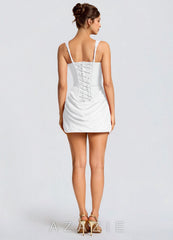 Hywel {color} Mini Dress white_#wt134112