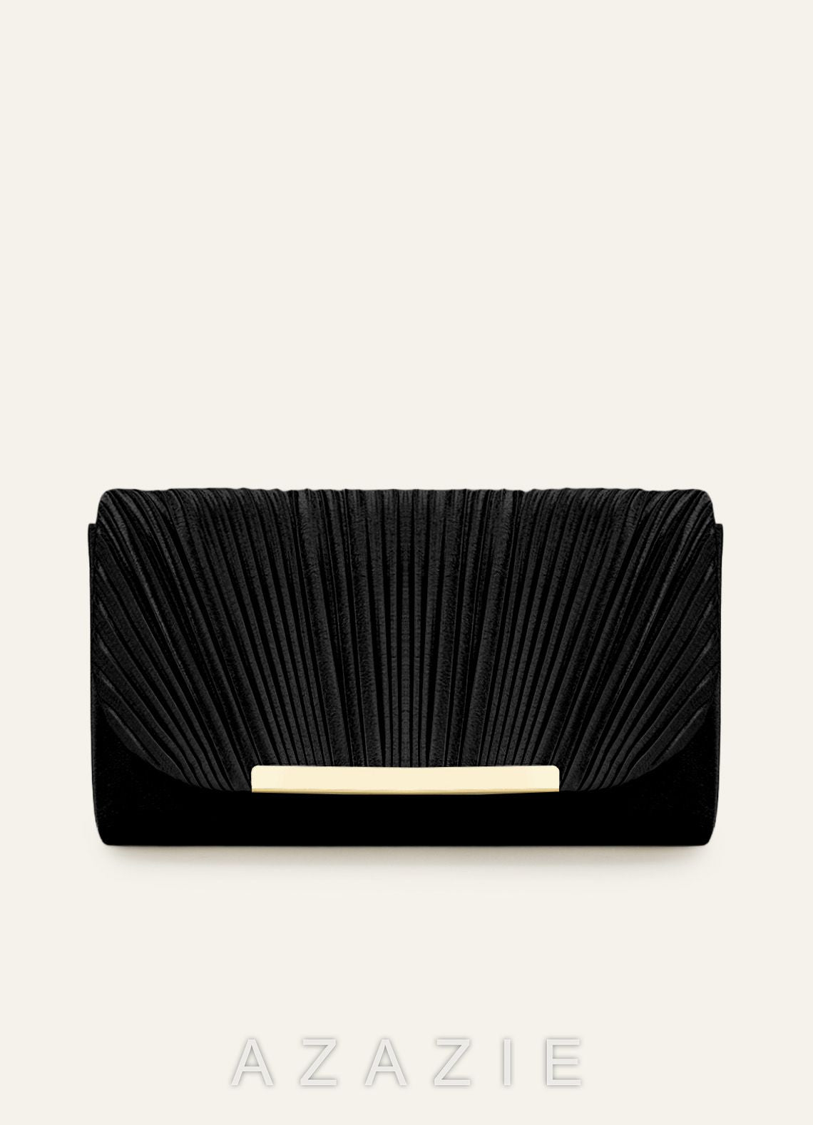 Satin Pleated Envelope Clutch