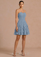 Ryselle {color} Mini Dress dusty_blue_#db134134