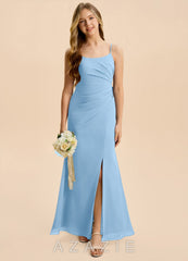 Azazie Amelia Junior Powder Blue Mermaid Pleated Chiffon Dress powder_blue