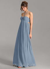 Azazie Addison Dusty Blue Empire Sweetheart Neckline Chiffon Dress dusty_blue