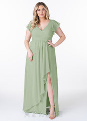 Azazie Omari Dusty Sage A-Line Chiffon Dress dusty_sage