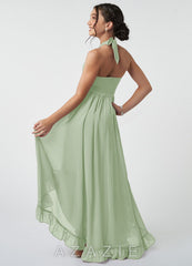 Azazie Hermione Junior Dusty Sage A-Line Chiffon Dress dusty_sage