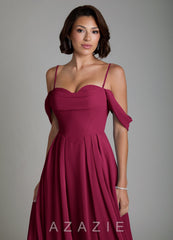 Azazie Loisa Burgundy A-Line Corset Chiffon Convertible Dress burgundy
