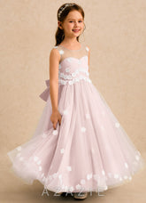 Azazie Sadie Blushing Pink A-Line Sweetheart Neckline Tulle Dress
