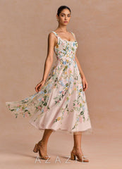Azaria {color} Midi Dress sp_blush_pink_multi_#bm134766