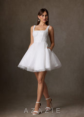 Azazie Avita Diamond White A-Line with Pockets Beading Dress diamond_white