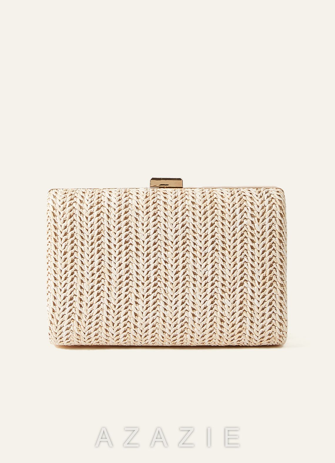 Woven Wicker Clutch Bag